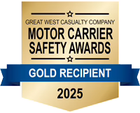 2025 Gold Motor Carrier Safety Award Recipient